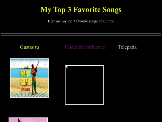 portfolio/favsong screenshot