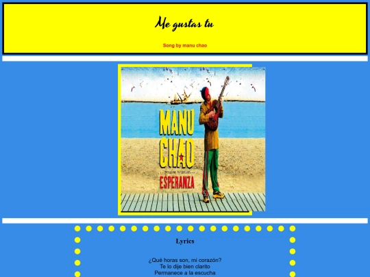 portfolio/favsongs screenshot
