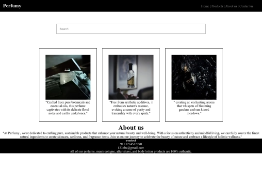 simple website screenshot