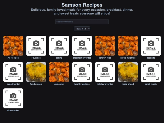 Recipes screenshot