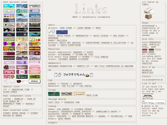 nav/links screenshot