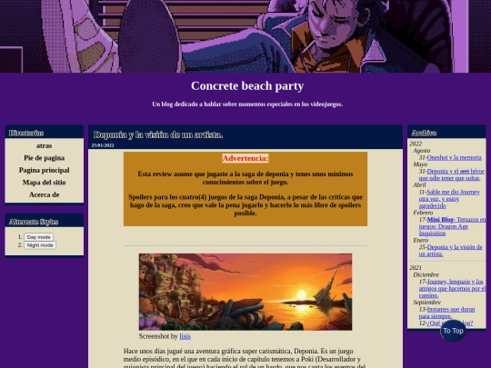 pages/gamesBlog/spanish/2022/january/Deponiaylavisióndeunartista screenshot