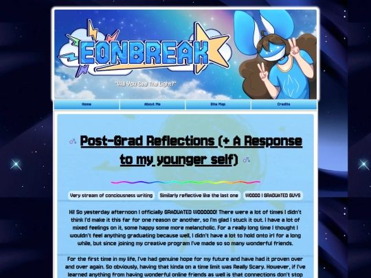 blog/graduation screenshot