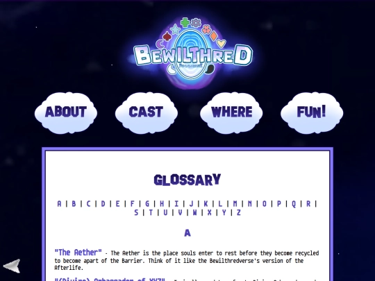 storyprojects/glossary screenshot