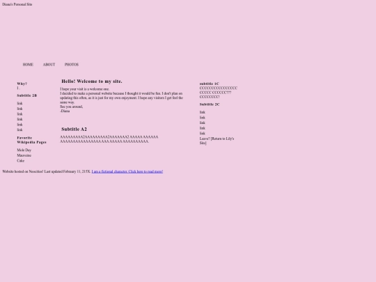 Dianas-Site screenshot