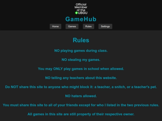 rules screenshot