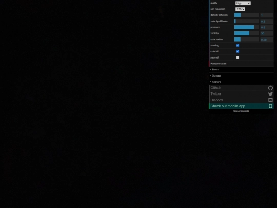 webglfluids screenshot