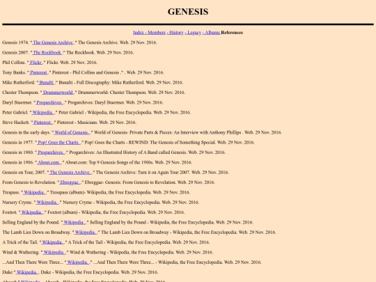References screenshot