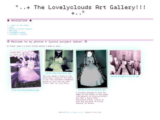 art_gallery/the-lovelyclouds-art-gallery/photos-lyrics-project screenshot
