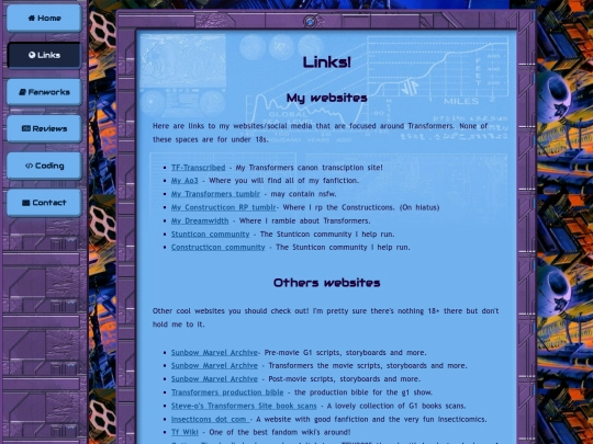 links screenshot