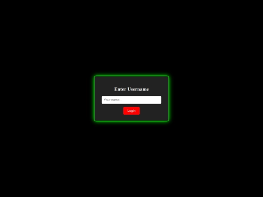 login screenshot