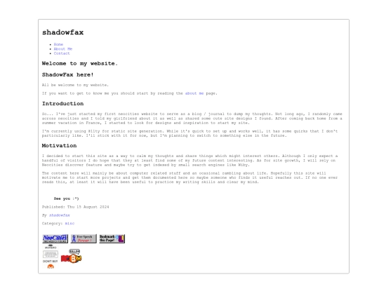 welcome-to-my-website screenshot