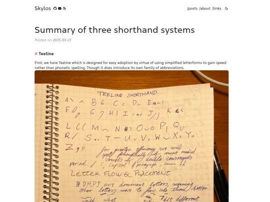 posts/shorthand-systems screenshot