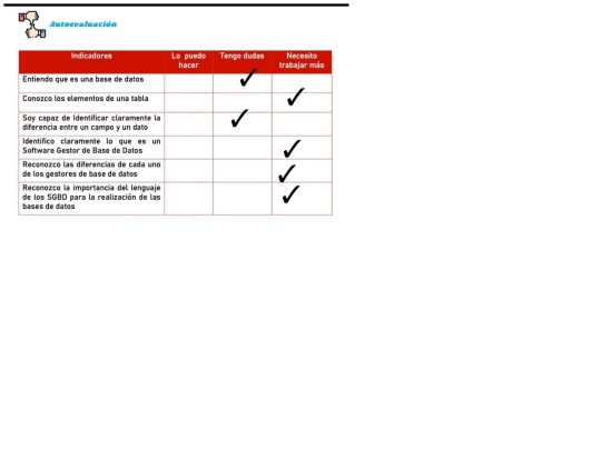 autoevaulaciones screenshot