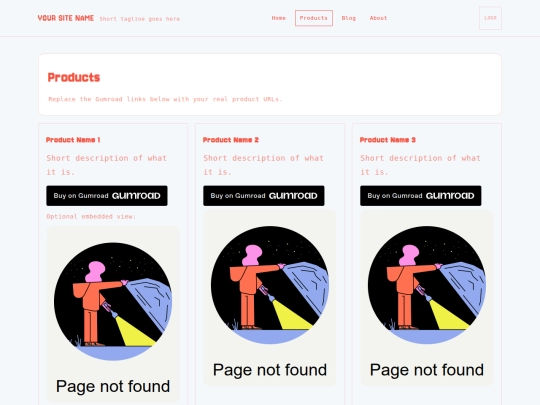products screenshot