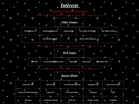 interests screenshot