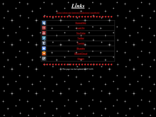 links screenshot