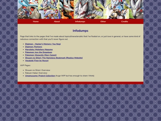 infodumps screenshot