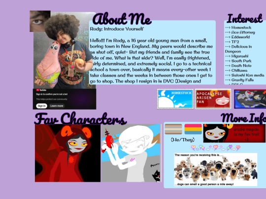 AboutMe screenshot