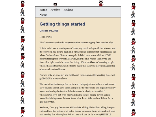 posts/Getting-things-started screenshot