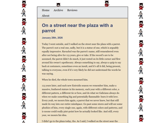 posts/On-A-Street-Near-The-Plaza-With-A-Parrot screenshot