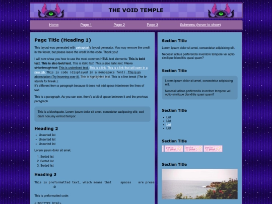 Example screenshot