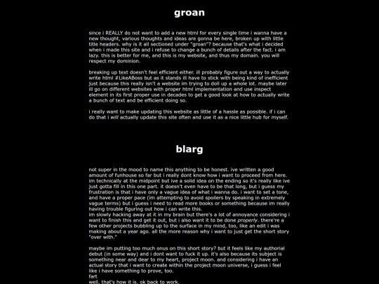 shelf/groan screenshot