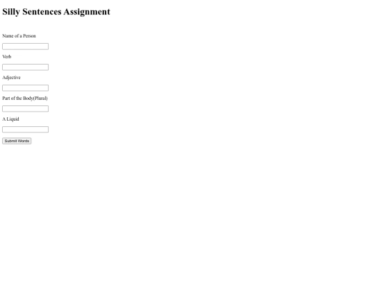 sillysentences screenshot