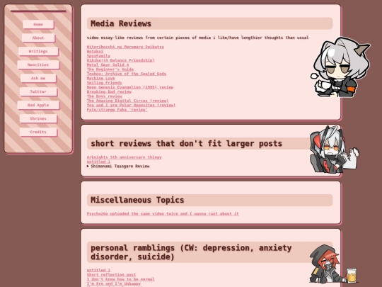 Writings screenshot