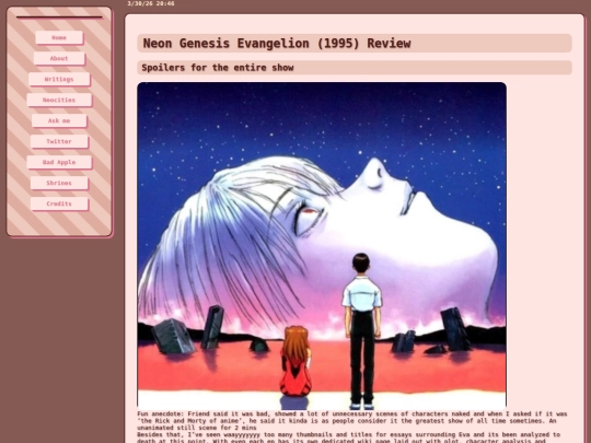 writings/Reviews/Evangelion(review) screenshot