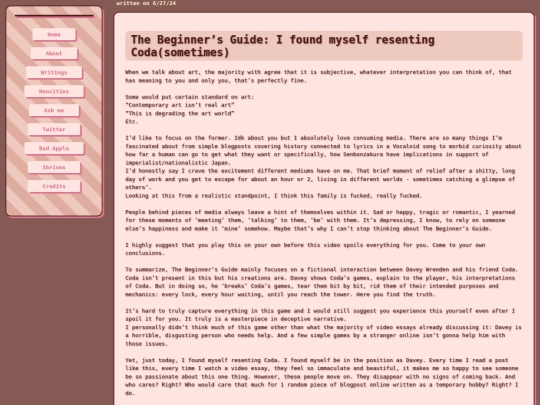 writings/Reviews/TheBeginnersGuide screenshot