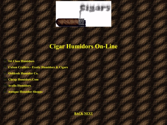 humidors screenshot