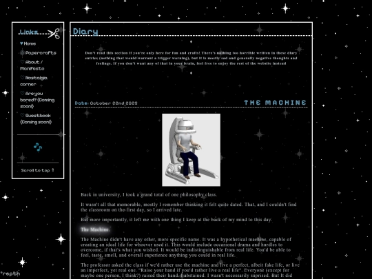 diary screenshot