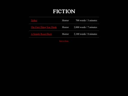fiction/directory screenshot