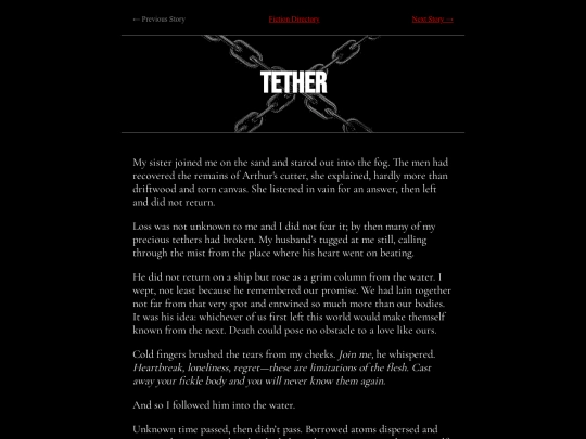 fiction/tether screenshot