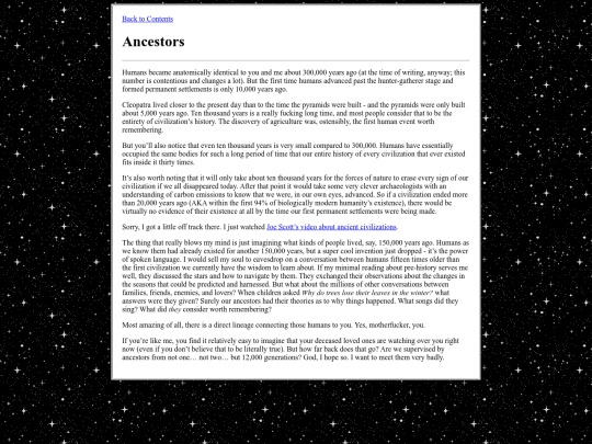 rants/ancestors screenshot