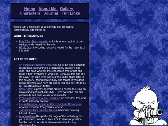 links screenshot