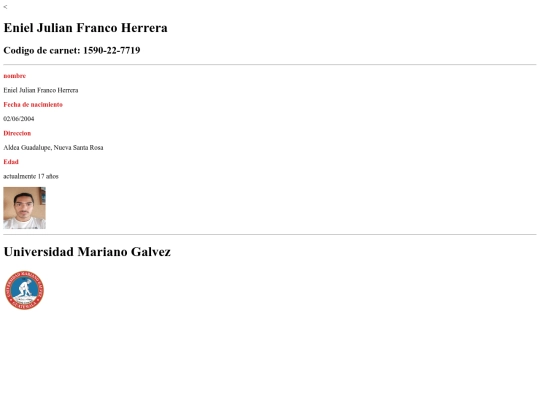 Datos personales screenshot