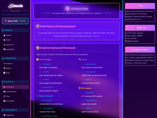 resources screenshot