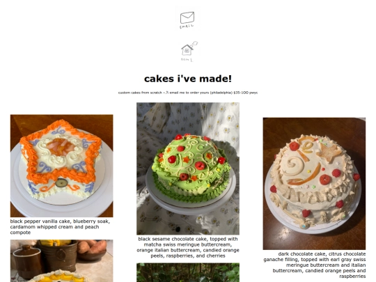 pages/cakefolio screenshot