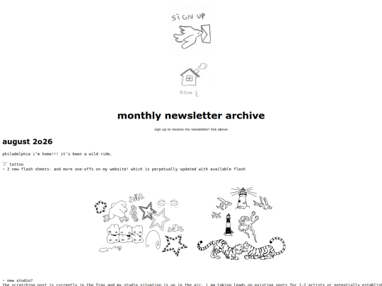 pages/newsletter screenshot