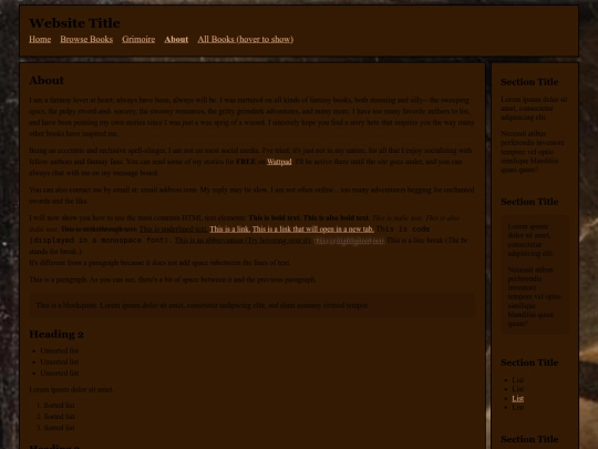 aboutme screenshot