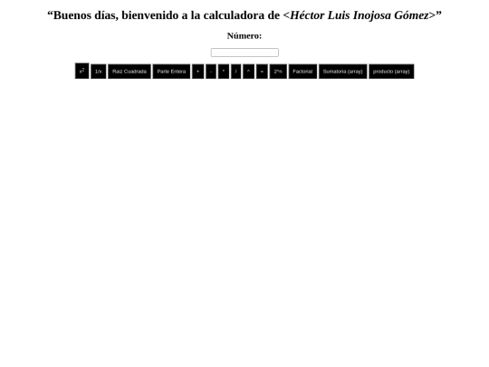 calculadora JQuery/Calculadora con JQuery screenshot