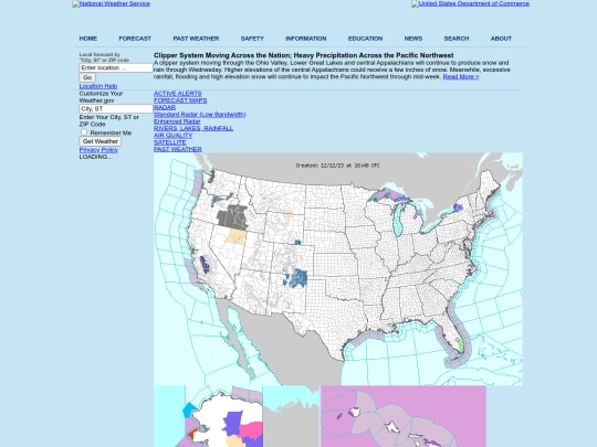 National Weather Service screenshot