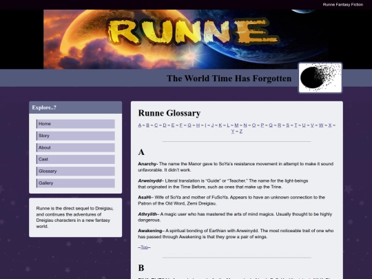 runne/glossary screenshot