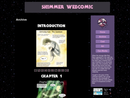 shimmer-webcomic/archive screenshot