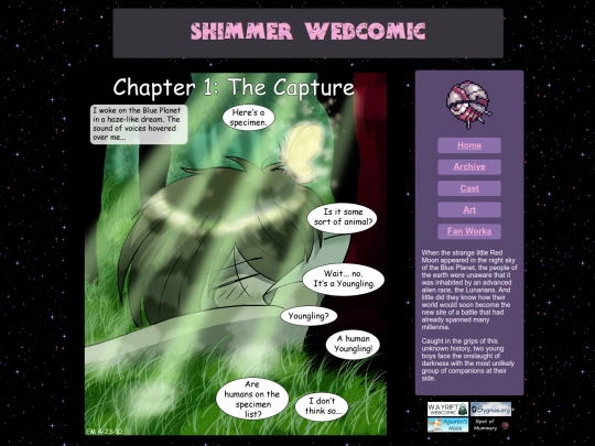 shimmer-webcomic/comic/ch1/ch1pg1 screenshot