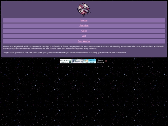 shimmer-webcomic/sidebar screenshot