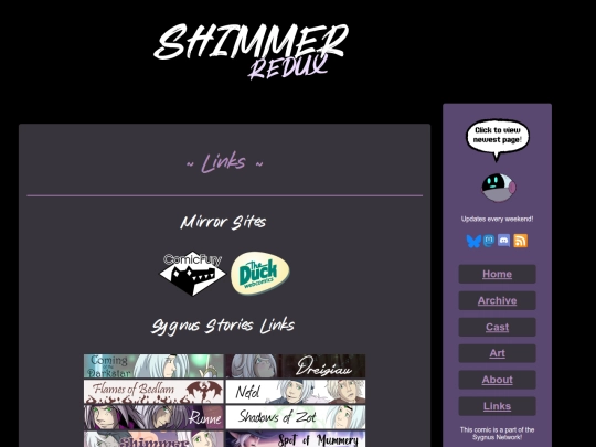 shimmer/links screenshot