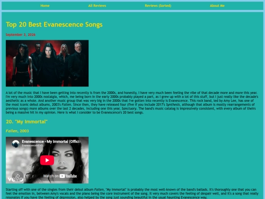 reviews/evanescence-best-songs screenshot